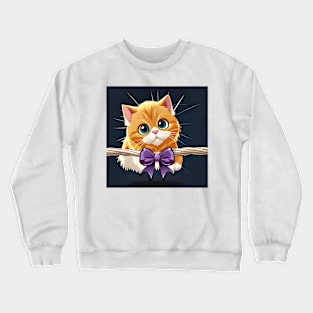 cute orange kitty Crewneck Sweatshirt